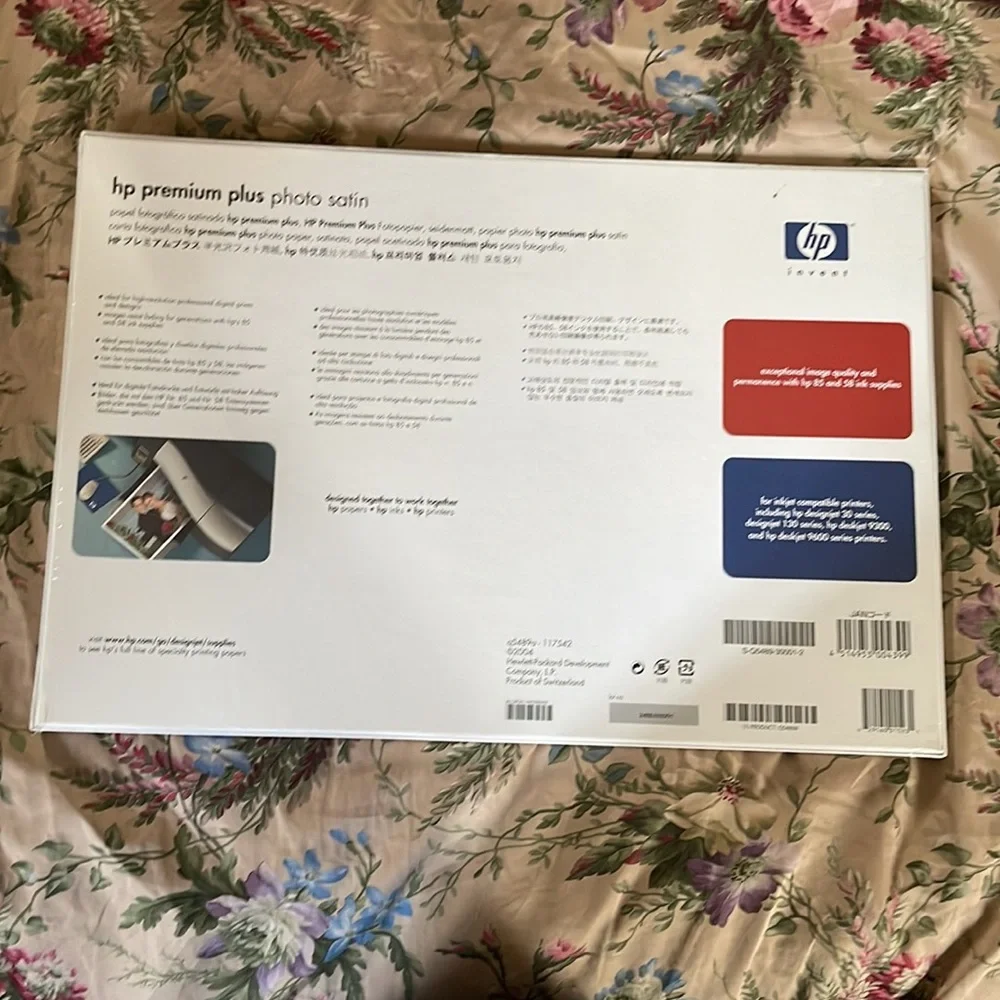 hp premium photo satin inkjet paper 13” x 9” NIB